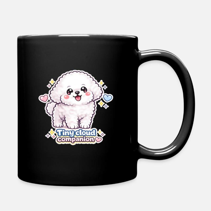 Cuddly Cloud Dog – Tiny Cloud Companion - Full Colour Mug - black
