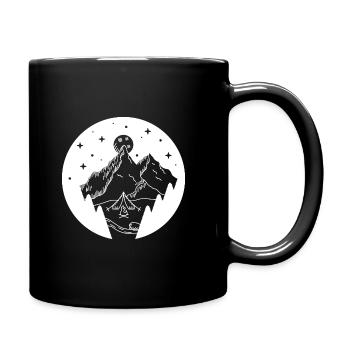 Cosy Mountain Campsite (White) - Full Colour Mug - black - Right