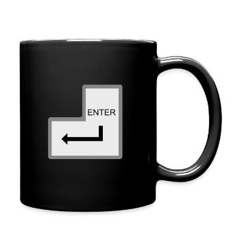 entrer - Mug uni - noir - Droite