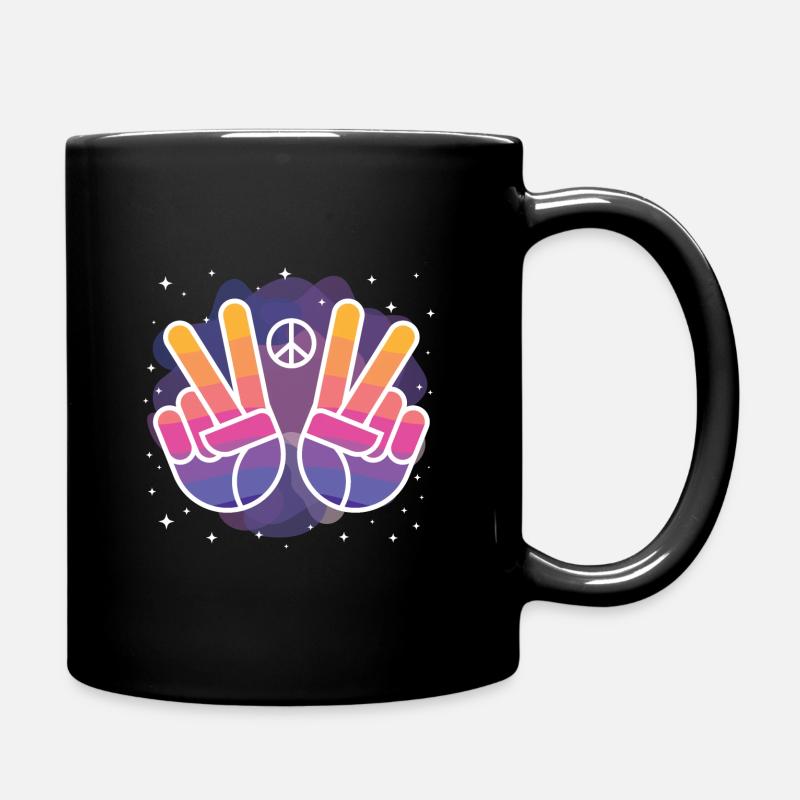 Peace - Tasse einfarbig - Schwarz