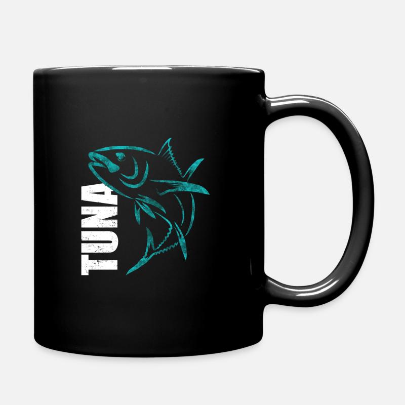 Thunfisch Angeln - Tasse einfarbig - Schwarz