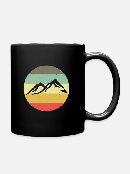 Montagnes randonnées grimpeurs rythme cardiaque escalade - Mug uni - noir