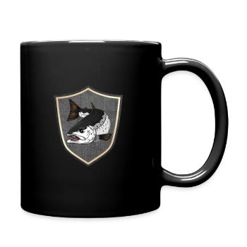 Meerforelle Angeln - Tasse einfarbig - Schwarz - Rechts