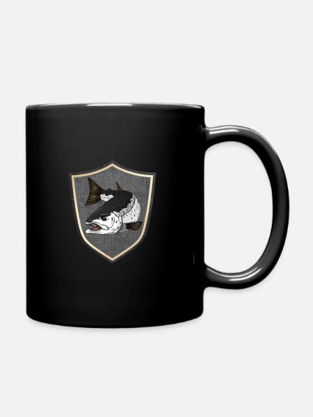 Meerforelle Angeln - Tasse einfarbig - Schwarz