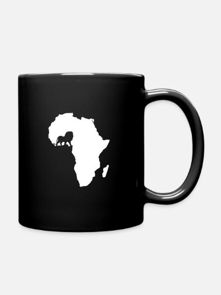 Afrika Löwe Safari - Tasse einfarbig - Schwarz