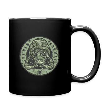 Mask coronavirus gas mask quarantine vintage - Full Colour Mug - black - Right