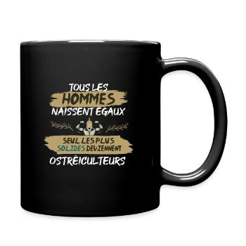 Les plus solides deviennent ostréiculteurs - Mug uni - noir - Droite