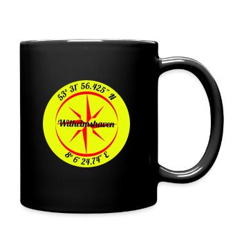 Wilhelmshaven - Tasse einfarbig - Schwarz - Rechts
