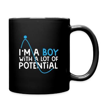 Kind Junge Jungs Geschenk - Tasse einfarbig - Schwarz - Rechts