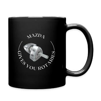 MZDA GIVES YOU ROTARIES - Full Colour Mug - black - Right