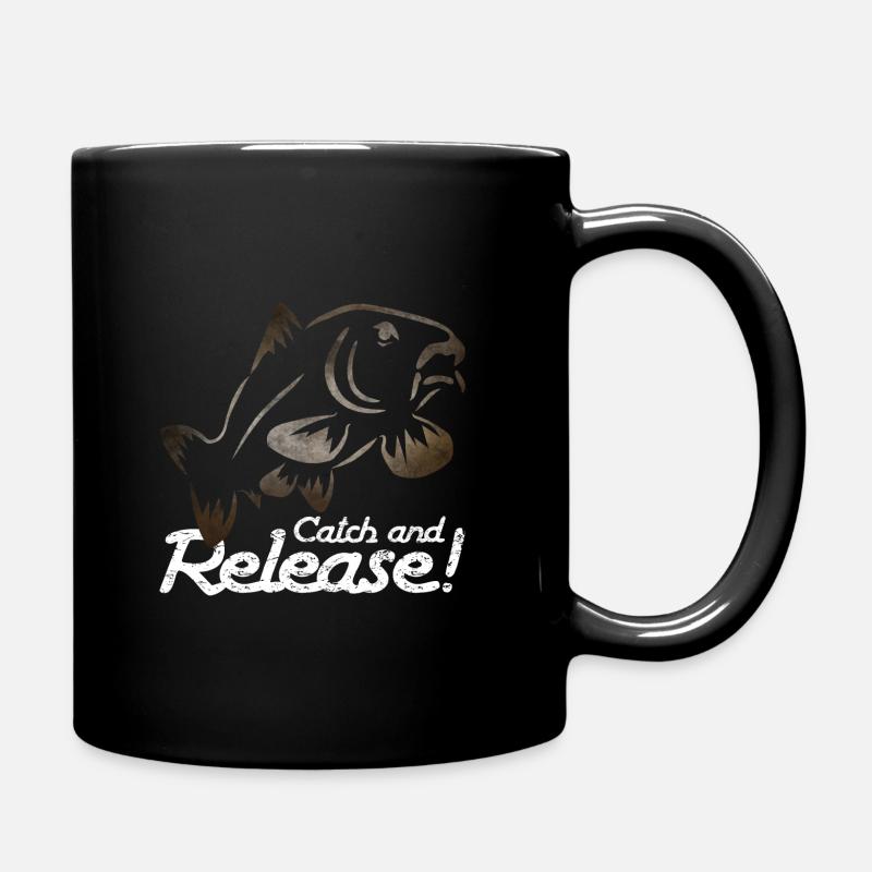 Catch and Release - Karpfenangeln - Tasse einfarbig - Schwarz