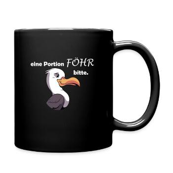 Eine Portion Föhr bitte - Tasse einfarbig - Schwarz - Rechts