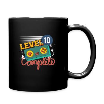 Level 10 Complete Birthday - Full Colour Mug - black - Right