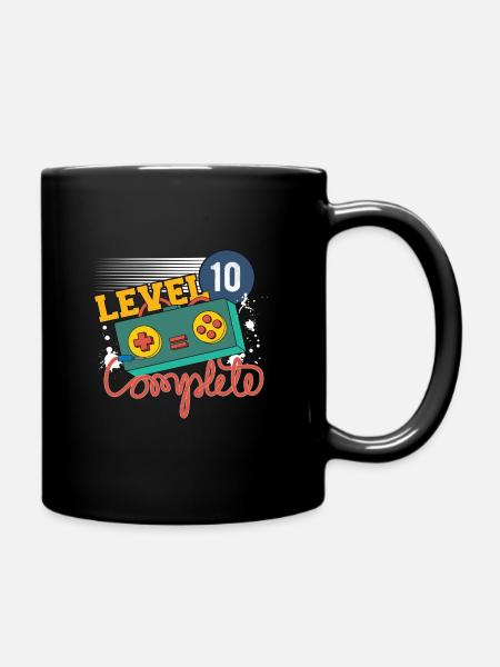 Level 10 Complete Geburtstag - Tasse einfarbig - Schwarz