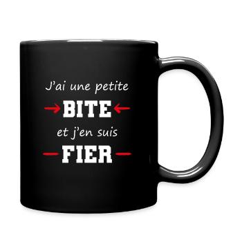 cadeau drôle pote beauf marrant petite bite - Mug uni - noir - Droite