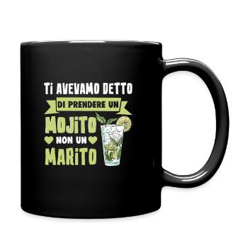 Mojito au lieu de se marier Gift Wedding Italie - Mug uni - noir - Droite