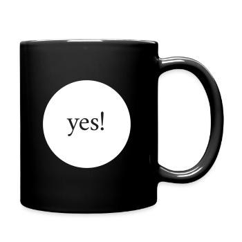 yes! - Tasse einfarbig - Schwarz - Rechts