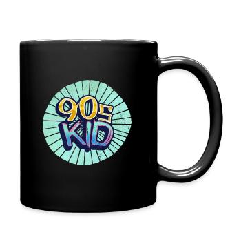 90s kid Neunziger - Tasse einfarbig - Schwarz - Rechts