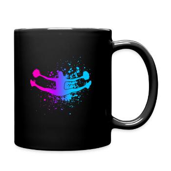 Cheerleader Cheerleading Design Akrobatik Pompons - Tasse einfarbig - Schwarz - Rechts