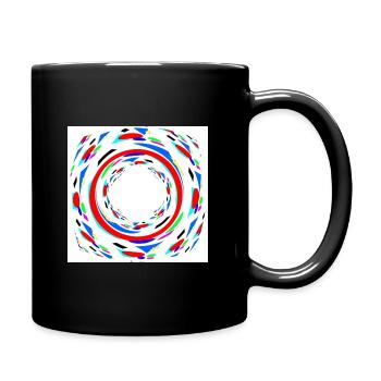 Bunte Spiralen - - Tasse einfarbig - Schwarz - Rechts