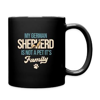 My German Shepherd Is Not A Pet It's Family Dog Lo - Full Colour Mug - black - Right