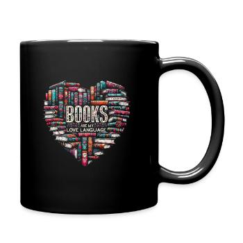 Les livres sont mon amour Langue Lecture de livres Rat de bibliothèque - Mug uni - noir - Droite