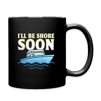Je serai bientôt à terre Pédalo - Mug uni - noir - Droite