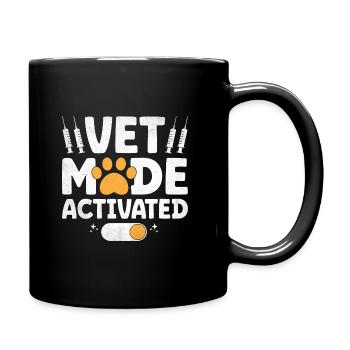 Tierarztmodus aktiviert Vielseitiger Tierliebhaber - Tasse einfarbig - Schwarz - Rechts