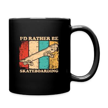 Skateboard - Tasse einfarbig - Schwarz - Rechts