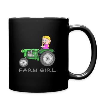 Fille de ferme - fille de ferme - Mug uni - noir - Droite