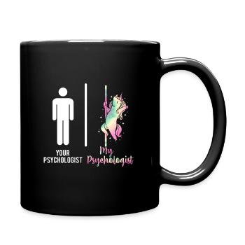 Psychologie Psychologe Therapeut Geschenk Psyche - Tasse einfarbig - Schwarz - Rechts