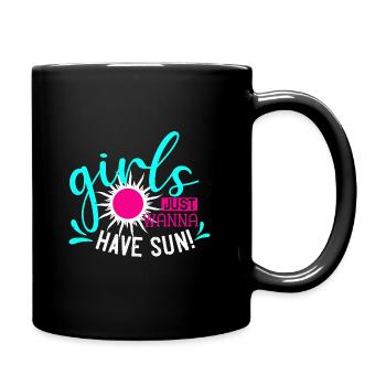 Summer Sun Holiday with the girls - Full Colour Mug - black - Right