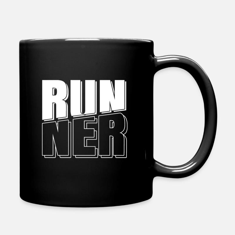 Läufer Jogger Joggen Laufen Lauf - Tasse einfarbig - Schwarz