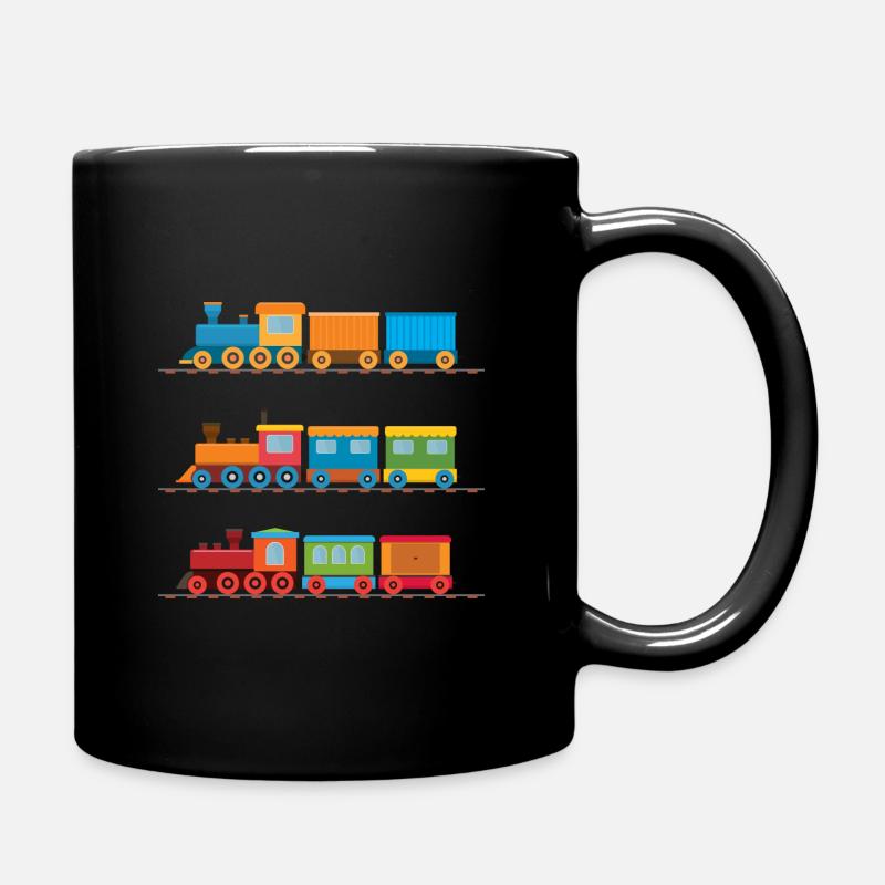 train - Full Colour Mug - black
