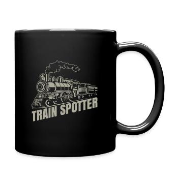 train - Full Colour Mug - black - Right