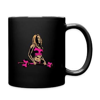 Femme forte femme forte Femme forte avec des muscles - Mug uni - noir - Droite
