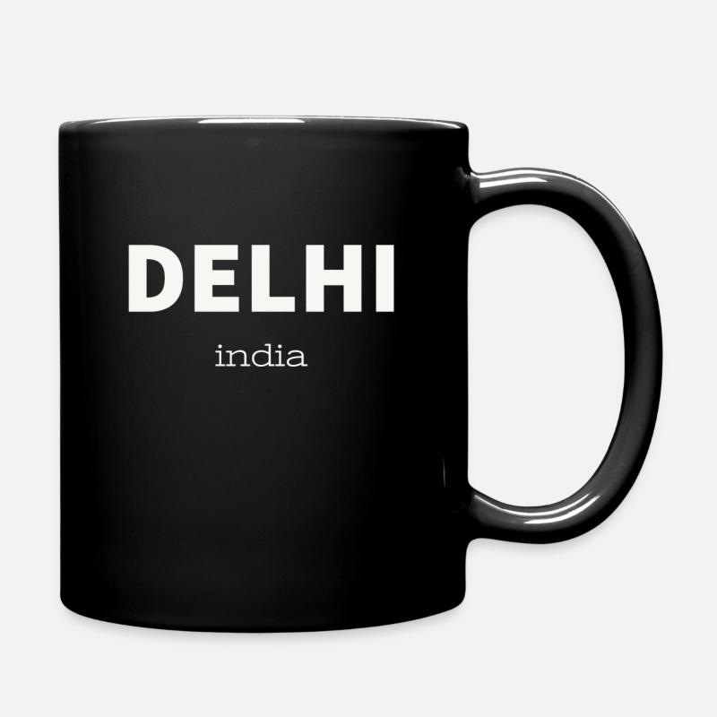 delhi - Tasse einfarbig - Schwarz