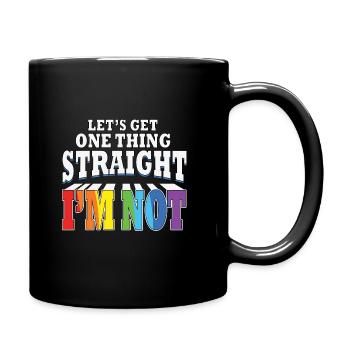 LBGT Drapeau Gay Pride Humain - Mug uni - noir - Droite