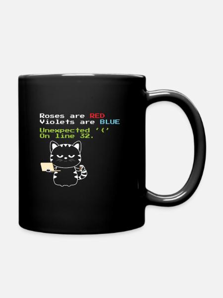 Drôle de chat de codage Progrmmer nerd geek - Mug uni - noir