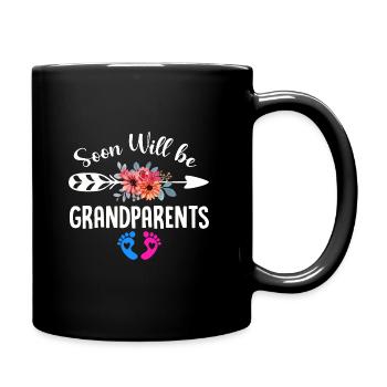 Wir werden bald Großeltern, Wir werden Oma und Opa - Tasse einfarbig - Schwarz - Rechts