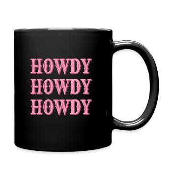 Cowboy Costume Line Dance Gift Howdy Cow Girl - Full Colour Mug - black - Right