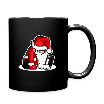 Sitting Santa Puppet - White - Tasse einfarbig - Schwarz - Rechts