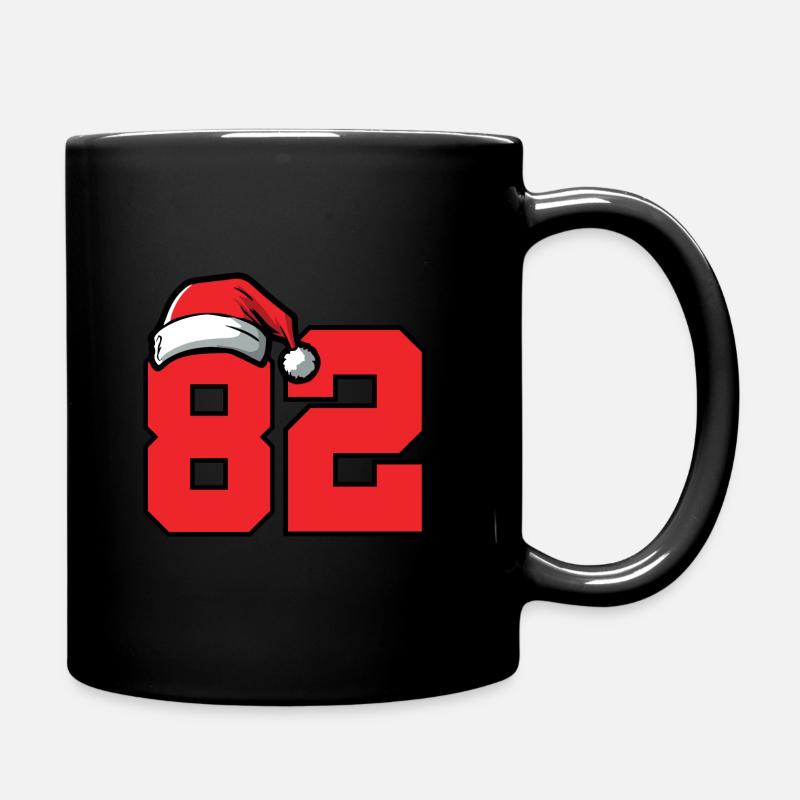 82 Zahl Weihnachten - Tasse einfarbig - Schwarz
