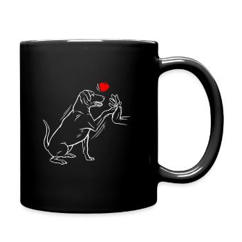 Labrador Retriever Labradore Black Lab Papa Mama Ret - Tasse einfarbig - Schwarz - Rechts