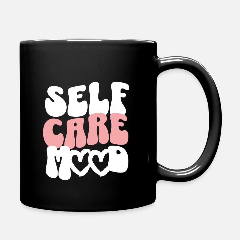 Selfcare Mood - Tasse einfarbig - Schwarz