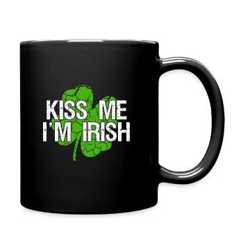 Embrasse-moi que je suis irlandais - Embrasse-moi, je suis irlandais - Mug uni - noir - Droite