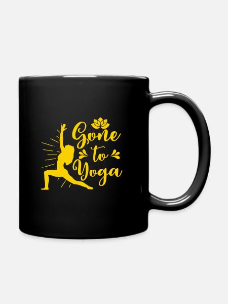 Gone to yoga - Zum Yoga gegangen Yoga T-Shirt - Tasse einfarbig - Schwarz