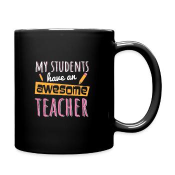 Lustige Lehrer Sprüche Geschenk für Lehrer - Tasse einfarbig - Schwarz - Rechts