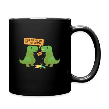 Funny Dino "Did you eat the last Unicorn?" - Mug uni - noir - Droite