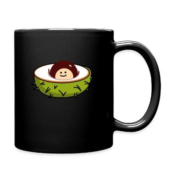 Kastanie Baby - Tasse einfarbig - Schwarz - Rechts